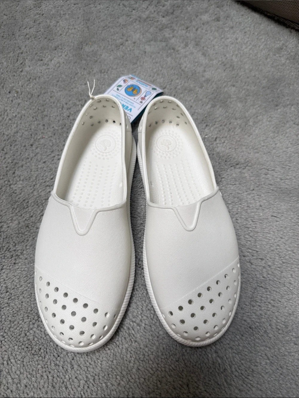 Native Kids White Slip-On Water-Resistant Shoes Verona
